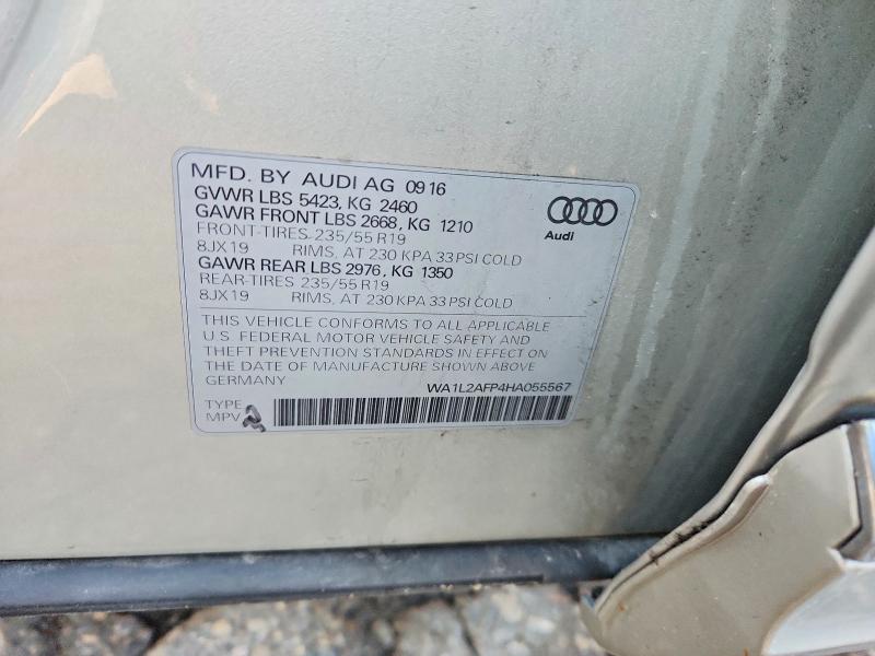 Aukcja sprzedaży 2017 Audi Q5, vin: WA1L2AFP4HA055567, numer aukcji: 68528066