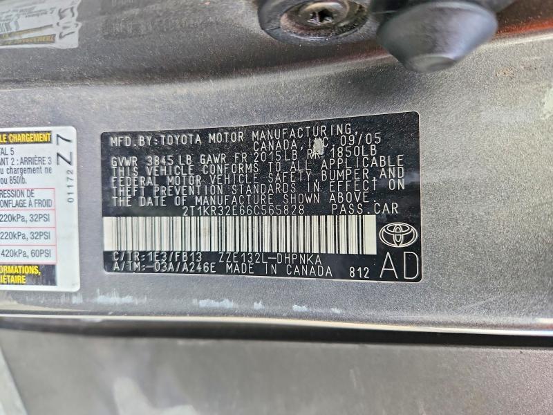69947976 :رقم المزاد ، 2T1KR32E66C565828 vin ، 2006 Toyota Matrix مزاد بيع