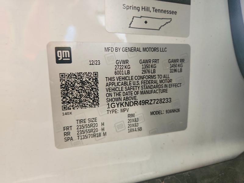 Aukcja sprzedaży 2024 Cadillac Xt5, vin: 1GYKNDR49RZ728233, numer aukcji: 67476156