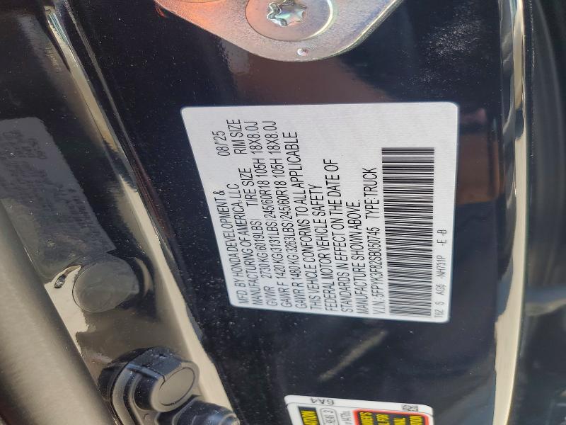 Продаж на аукціоні авто 2025 Honda Ridgeline, vin: 5FPYK3F82SB050745, номер лоту: 69084306
