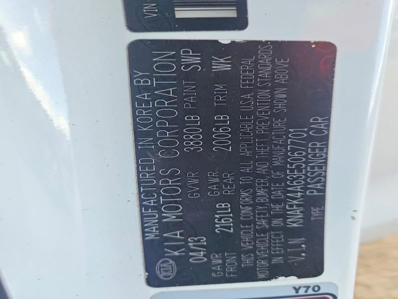 67994566 :رقم المزاد ، KNAFK4A63E5067701 vin ، 2014 Kia Forte مزاد بيع