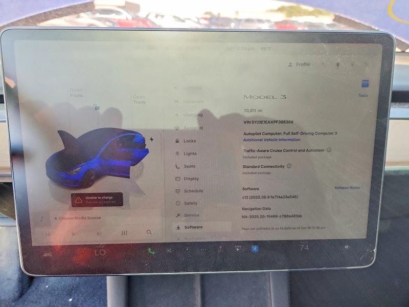 Aukcja sprzedaży 2023 Tesla Model 3, vin: 5YJ3E1EAXPF385309, numer aukcji: 65544096