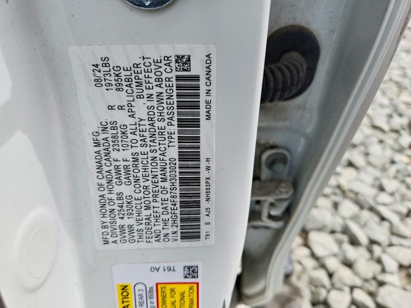 70634786 :رقم المزاد ، 2HGFE4F87SH303020 vin ، 2025 Honda Civic مزاد بيع