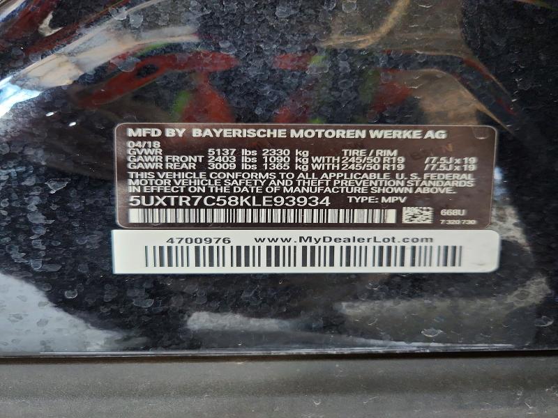 Продаж на аукціоні авто 2019 Bmw X3, vin: 5UXTR7C58KLE93934, номер лоту: 67851896