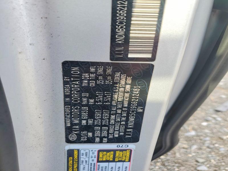 Aukcja sprzedaży 2016 Kia Sedona, vin: KNDMB5C19G6212481, numer aukcji: 65800286