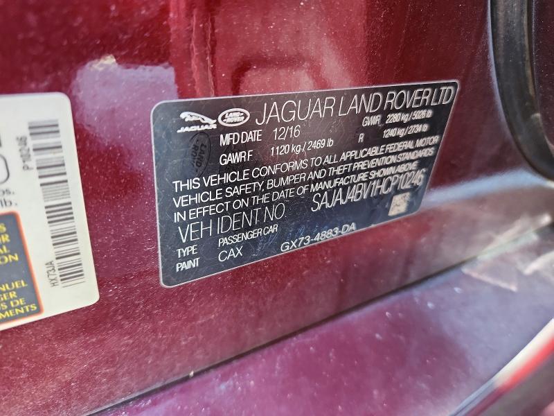 2017 Jaguar Xe მანქანა იყიდება აუქციონზე, vin: SAJAJ4BV1HCP10246, აუქციონის ნომერი: 68000346