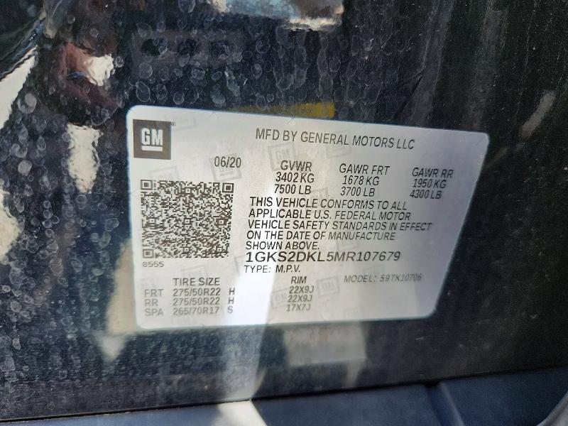 Продажа на аукционе авто 2021 Gmc Yukon, vin: 1GKS2DKL5MR107679, номер лота: 68151276
