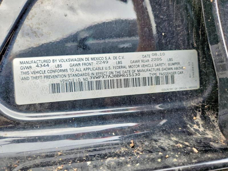 Продаж на аукціоні авто 2011 Volkswagen Jetta, vin: 3VWPX7AJ8BM615130, номер лоту: 70078306