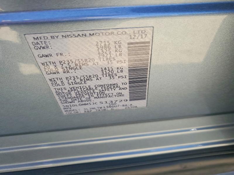 Aukcja sprzedaży 2018 Infiniti Qx60, vin: 5N1DL0MM5JC513729, numer aukcji: 69168726