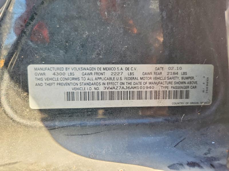 Продаж на аукціоні авто 2010 Volkswagen Jetta, vin: 3VWAZ7AJ6AM101940, номер лоту: 68786196