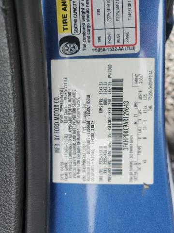 2010 Ford Fusion მანქანა იყიდება აუქციონზე, vin: 3FAHP0KC9AR129643, აუქციონის ნომერი: 70543326