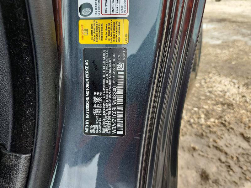 Продаж на аукціоні авто 2020 Bmw 430i, vin: WBA4Z1C08L5N43240, номер лоту: 68961996