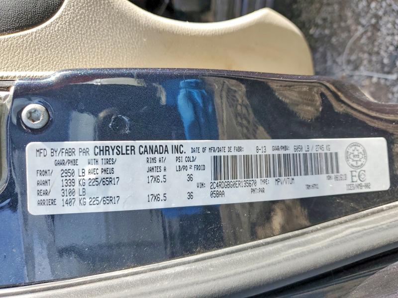 Продаж на аукціоні авто 2014 Dodge Grand Caravan, vin: 2C4RDGBG0ER135670, номер лоту: 68666656