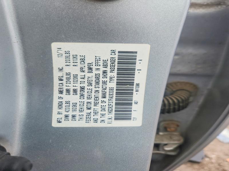Aukcja sprzedaży 2015 Honda Accord, vin: 1HGCR2F37FA093085, numer aukcji: 69533166