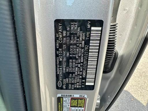 2026 Hyundai Palisade მანქანა იყიდება აუქციონზე, vin: KM8RLES28TU121782, აუქციონის ნომერი: 66761796