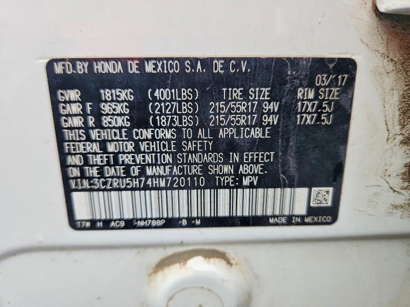 Aukcja sprzedaży 2017 Honda Hr-v, vin: 3CZRU5H74HM720110, numer aukcji: 70178436