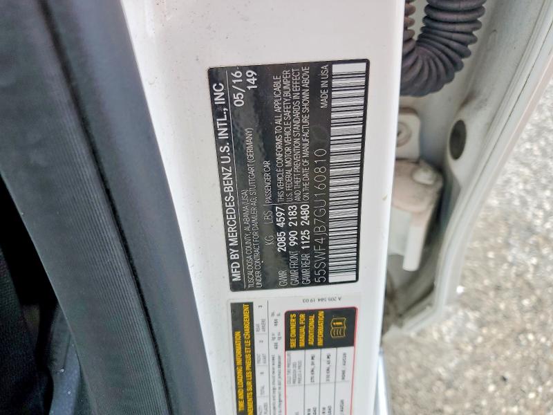 Продаж на аукціоні авто 2016 Mercedes-benz C, vin: 55SWF4JB7GU160810, номер лоту: 67294766