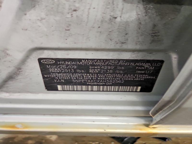 Продаж на аукціоні авто 2010 Hyundai Sonata, vin: 5NPET4ACXAH582562, номер лоту: 69977226