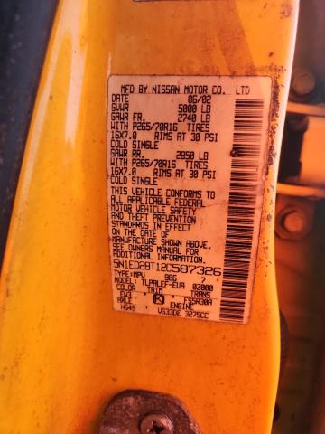 Aukcja sprzedaży 2002 Nissan Xterra, vin: 5N1ED28T12C587326, numer aukcji: 68695136