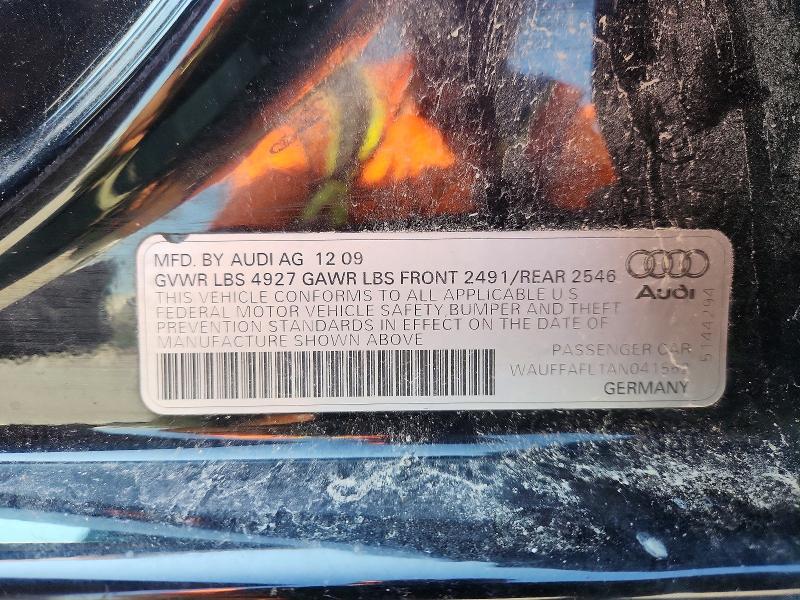 69683636 :رقم المزاد ، WAUFFAFL1AN041562 vin ، 2010 Audi A4 مزاد بيع
