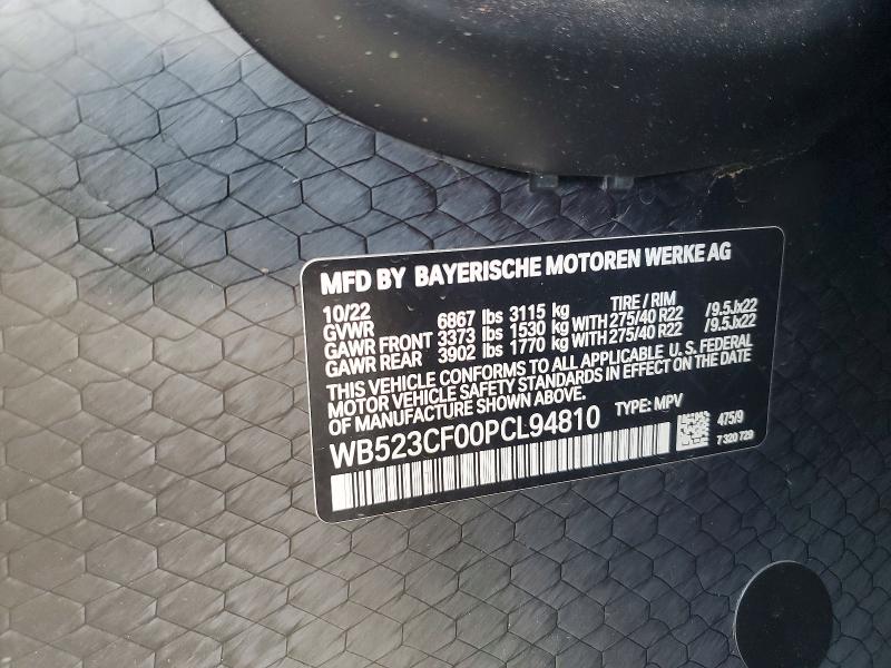 Aukcja sprzedaży 2023 Bmw Ix, vin: WB523CF00PCL94810, numer aukcji: 68226316