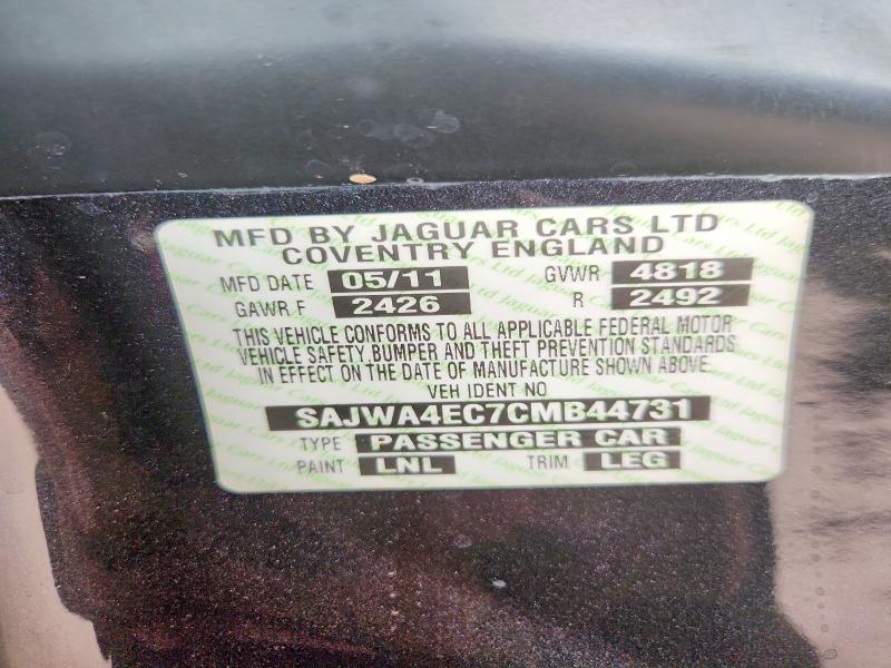Aukcja sprzedaży 2012 Jaguar Xkr, vin: SAJWA4EC7CMB44731, numer aukcji: 69249486