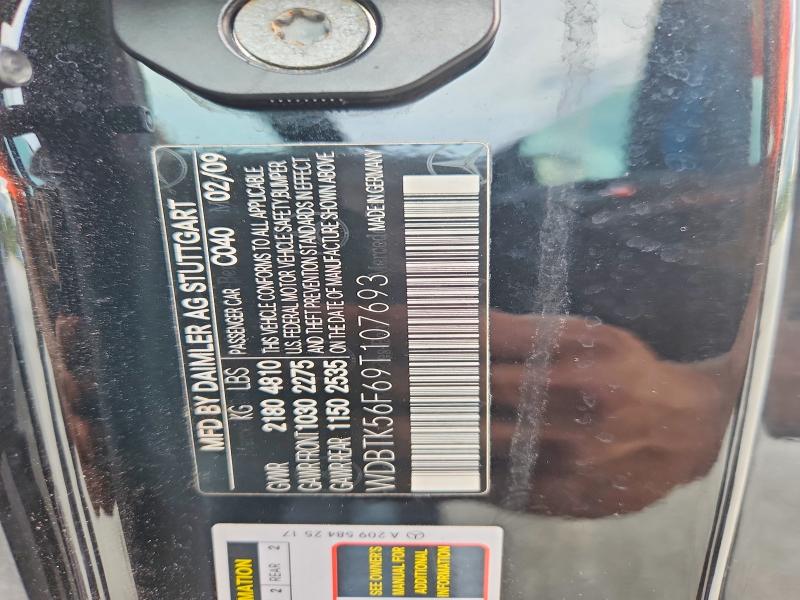 68146896 :رقم المزاد ، WDBTK56F69T107693 vin ، 2009 Mercedes-benz Clk مزاد بيع