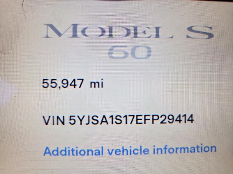 2014 Tesla Model S მანქანა იყიდება აუქციონზე, vin: 5YJSA1S17EFP29414, აუქციონის ნომერი: 68040556