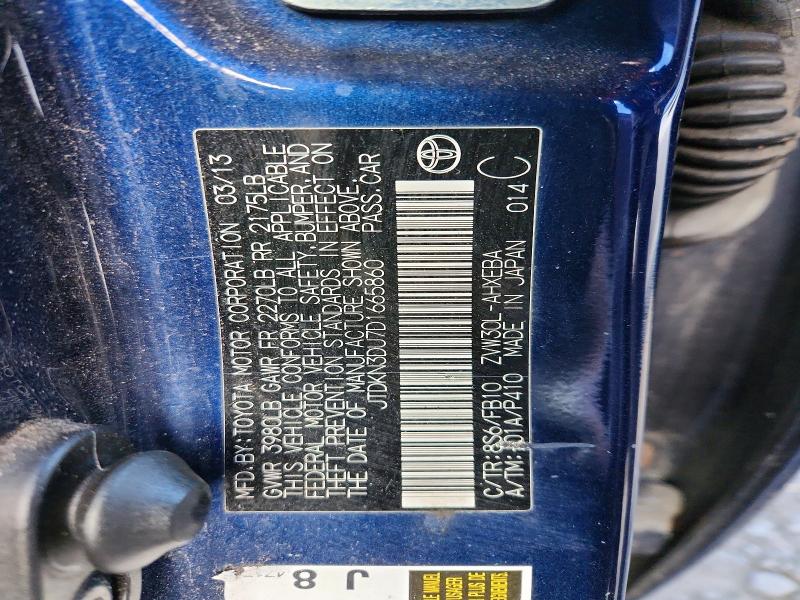 Aukcja sprzedaży 2013 Toyota Prius, vin: JTDKN3DU7D1665860, numer aukcji: 70141716
