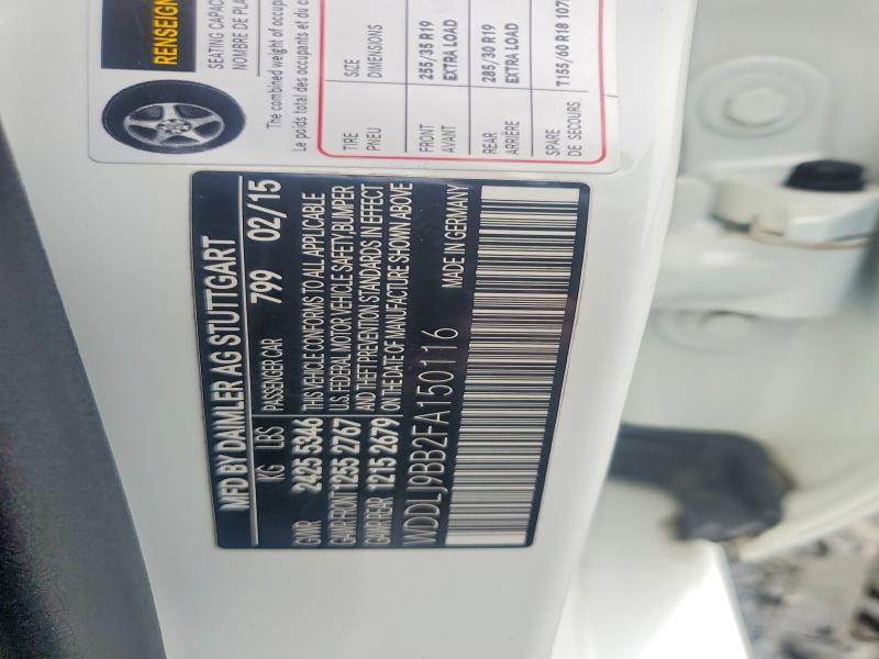 67809456 :رقم المزاد ، WDDLJ9BB2FA150116 vin ، 2015 Mercedes-benz Cls مزاد بيع