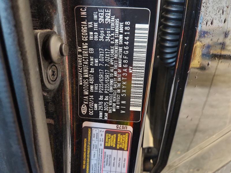Продаж на аукціоні авто 2015 Kia Sorento, vin: 5XYKT3A68FG644188, номер лоту: 70932876