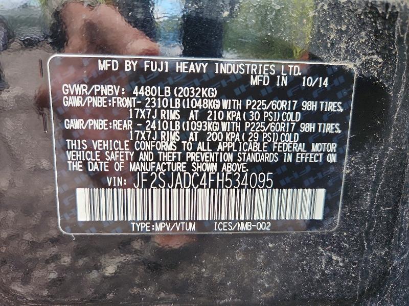 Aukcja sprzedaży 2015 Subaru Forester, vin: JF2SJADC4FH534095, numer aukcji: 70967936