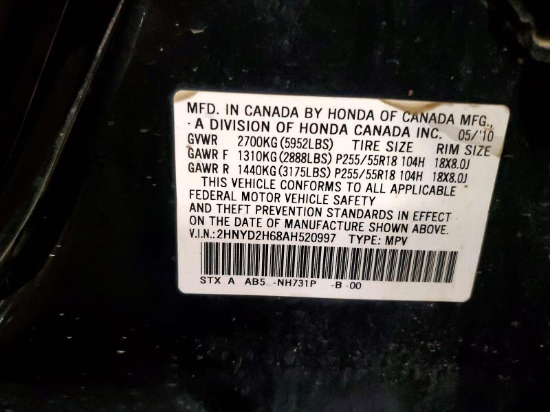 Aukcja sprzedaży 2010 Acura Mdx, vin: 2HNYD2H68AH520997, numer aukcji: 69881136