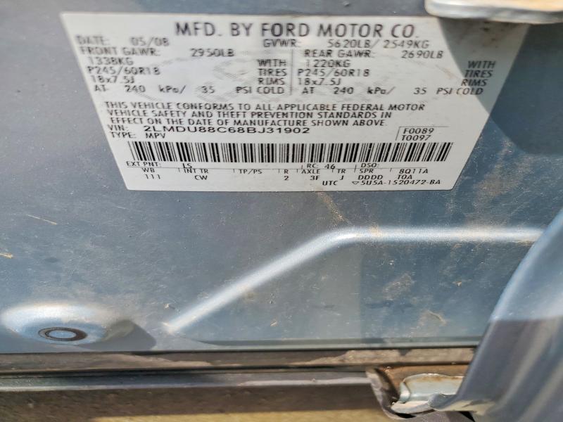 2008 Lincoln Mkx მანქანა იყიდება აუქციონზე, vin: 2LMDU88C68BJ31902, აუქციონის ნომერი: 67828286