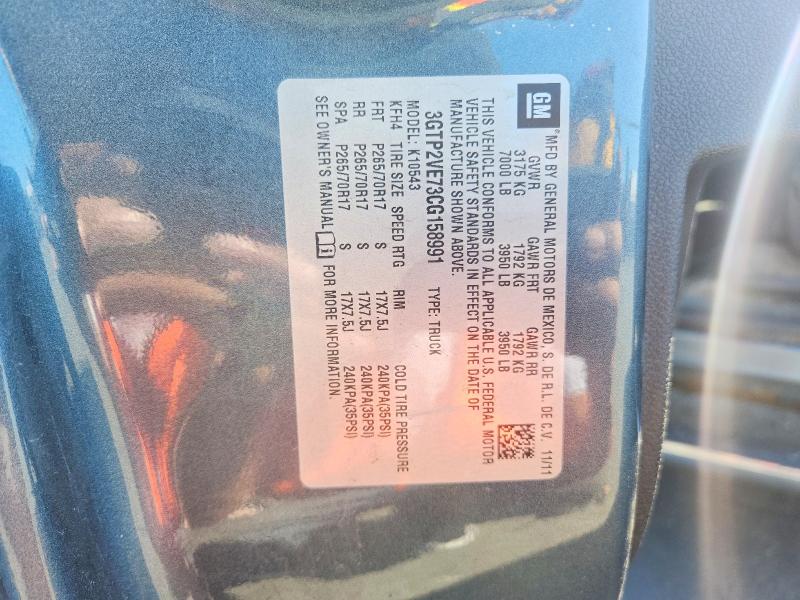 Aukcja sprzedaży 2012 Gmc Sierra, vin: 3GTP2VE73CG158991, numer aukcji: 68127366