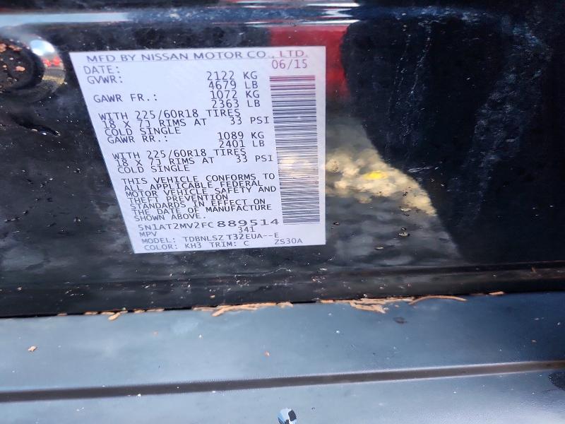 Продаж на аукціоні авто 2015 Nissan Rogue, vin: 5N1AT2MV2FC889514, номер лоту: 70995436