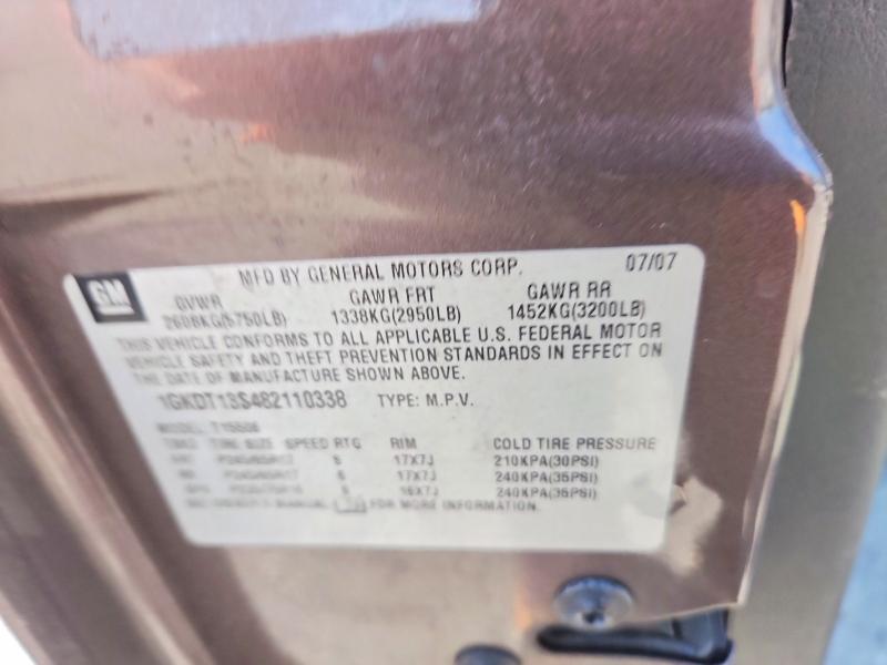Продаж на аукціоні авто 2008 Gmc Envoy, vin: 1GKDT13S482110338, номер лоту: 68153826