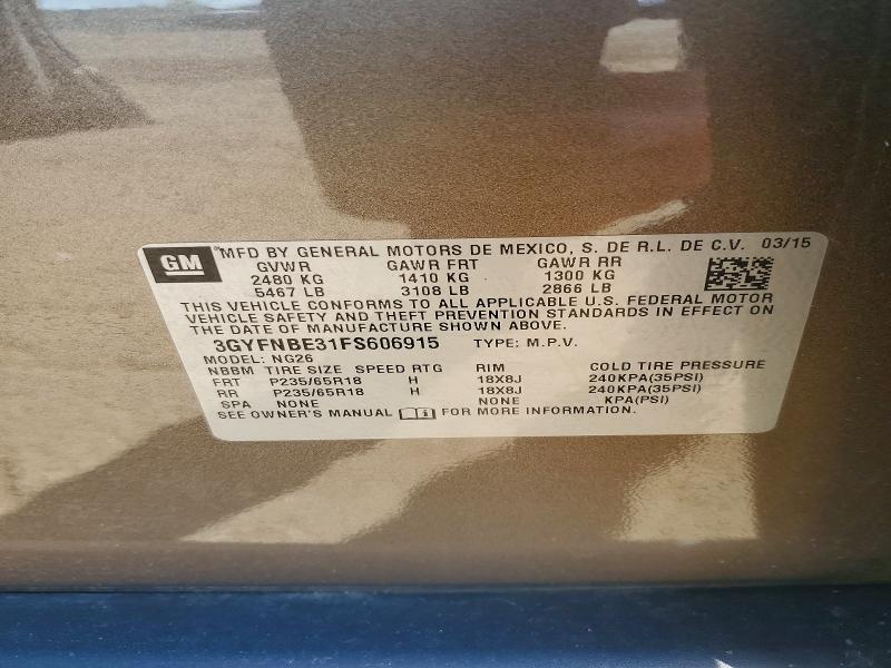 Продажа на аукционе авто 2015 Cadillac Srx, vin: 3GYFNBE31FS606915, номер лота: 68221296