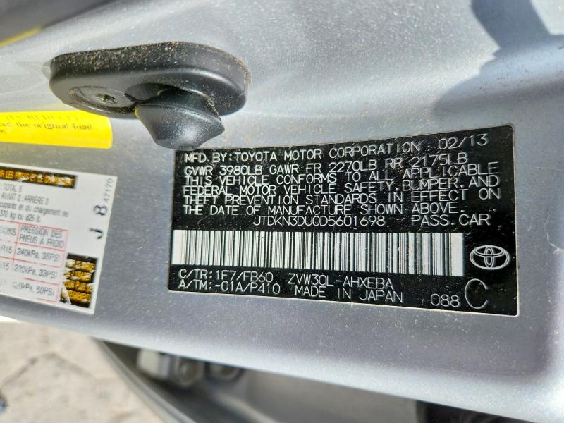 Aukcja sprzedaży 2013 Toyota Prius, vin: JTDKN3DU0D5601698, numer aukcji: 70218276