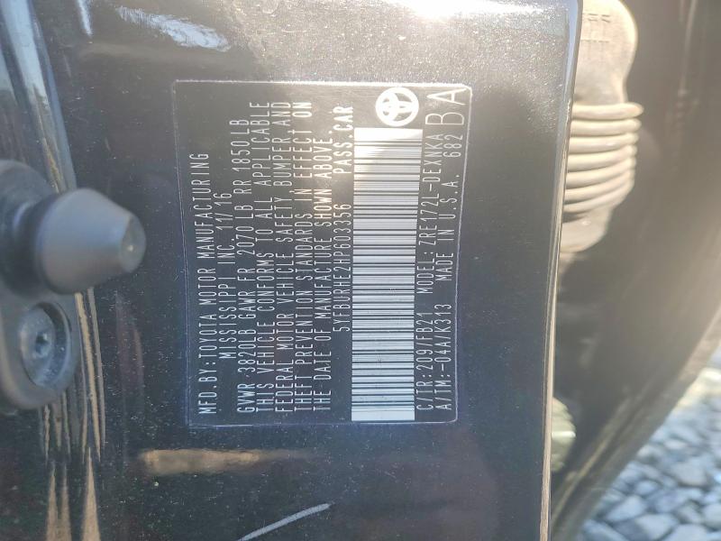 67957906 :رقم المزاد ، 5YFBURHE2HP603356 vin ، 2017 Toyota Corolla مزاد بيع