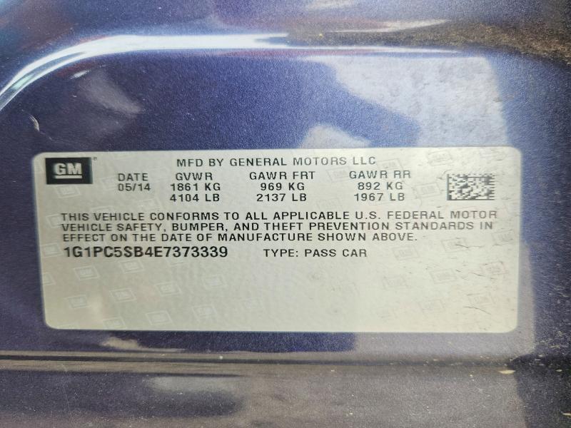 Aukcja sprzedaży 2014 Chevrolet Cruze, vin: 1G1PC5SB4E7373339, numer aukcji: 70623656