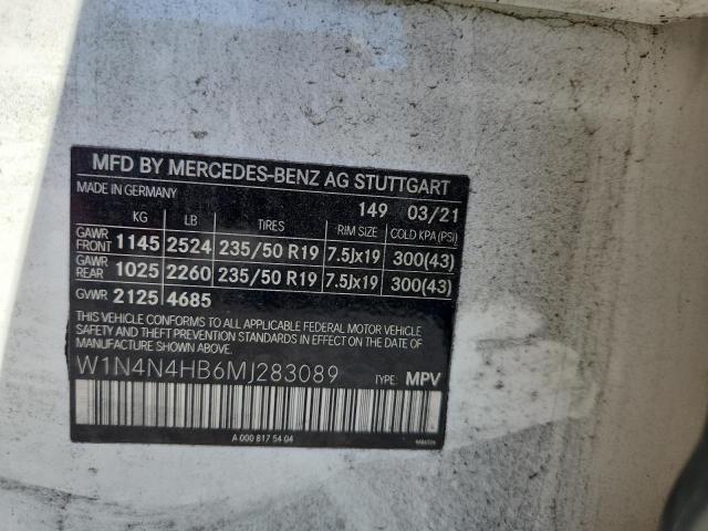 2021 Mercedes-benz Gla მანქანა იყიდება აუქციონზე, vin: W1N4N4HB6MJ283089, აუქციონის ნომერი: 70097836