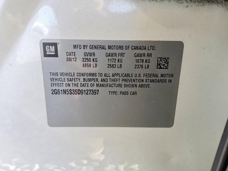 Aukcja sprzedaży 2013 Cadillac Xts, vin: 2G61N5S35D9127397, numer aukcji: 70551976