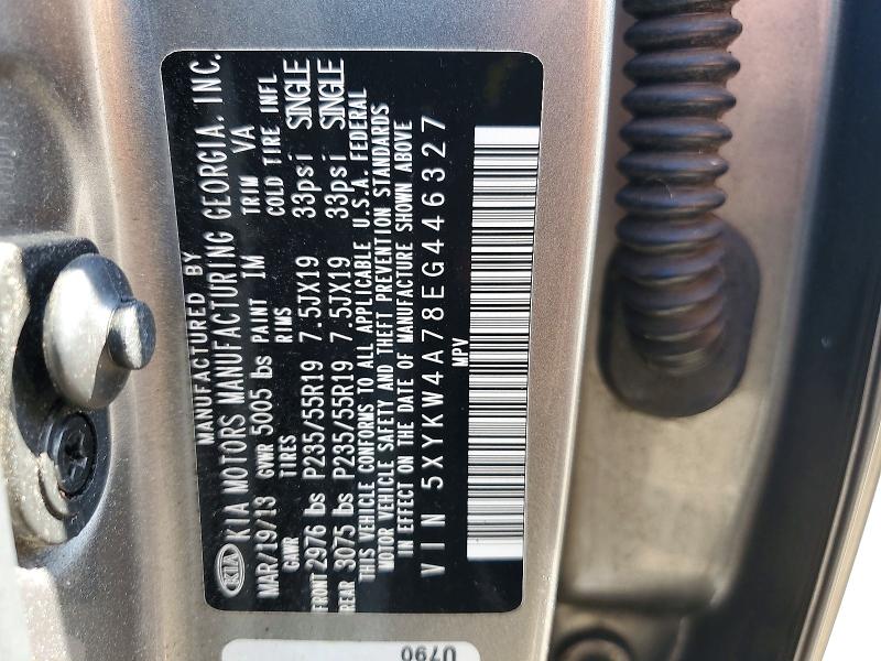 Aukcja sprzedaży 2014 Kia Sorento, vin: 5XYKW4A78EG446327, numer aukcji: 67754006