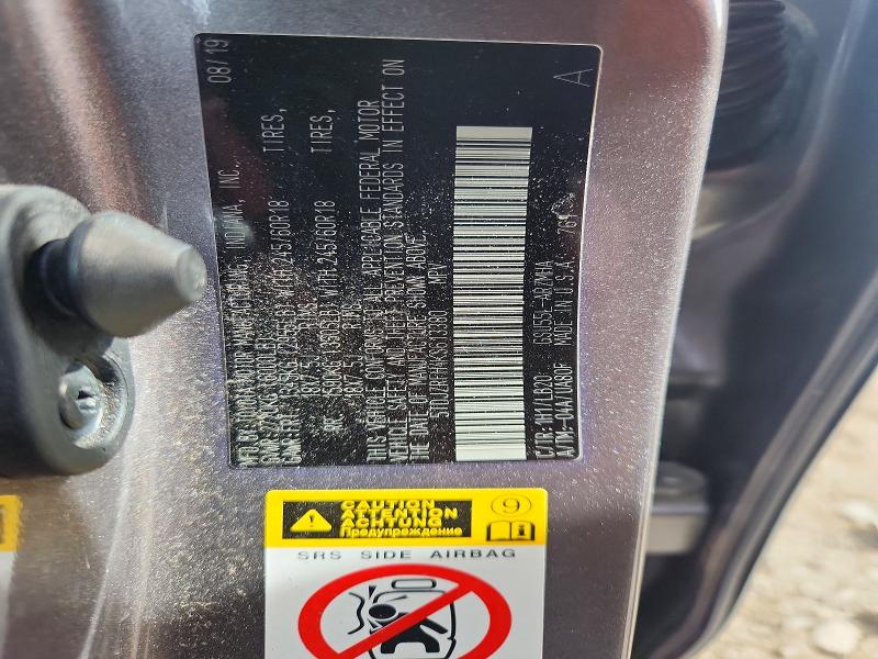 68051706 :رقم المزاد ، 5TDJZRFH4KS613380 vin ، 2019 Toyota Highlander مزاد بيع