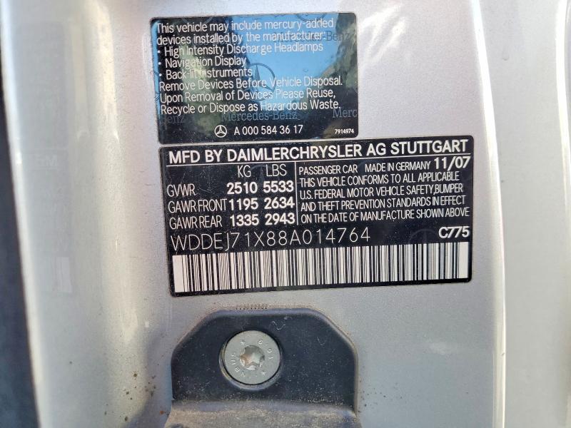 Продажа на аукционе авто 2008 Mercedes-benz Cl, vin: WDDEJ71X88A014764, номер лота: 67709636