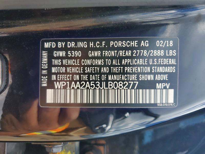Продажа на аукционе авто 2018 Porsche Macan, vin: WP1AA2A53JLB08277, номер лота: 68793016
