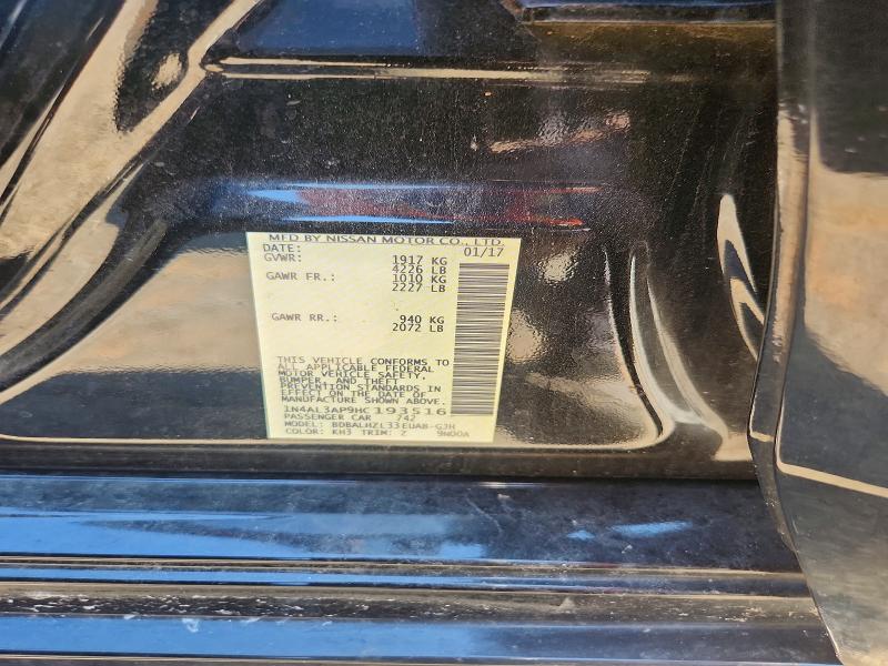 Aukcja sprzedaży 2017 Nissan Altima, vin: 1N4AL3AP9HC193516, numer aukcji: 66719726