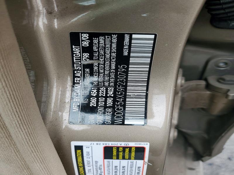 Aukcja sprzedaży 2009 Mercedes-benz C, vin: WDDGF54X59F230795, numer aukcji: 70289646