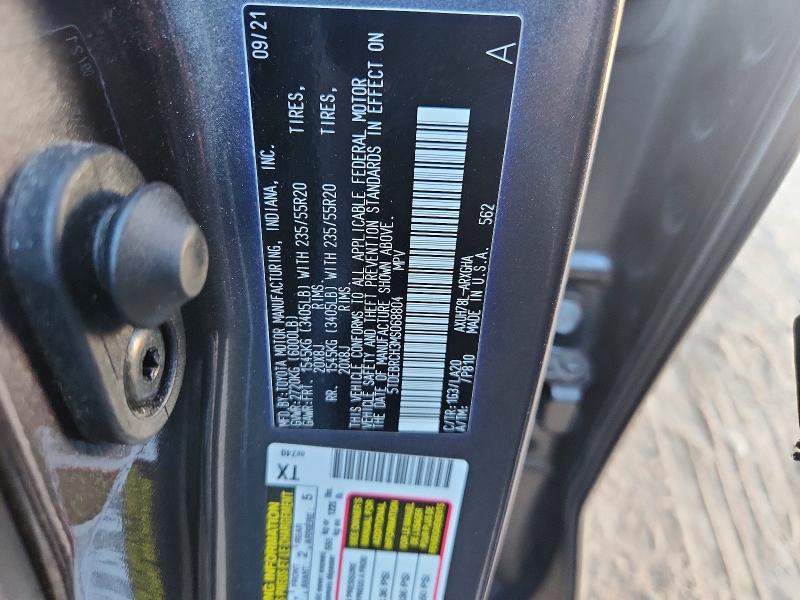 Aukcja sprzedaży 2021 Toyota Highlander, vin: 5TDEBRCH3MS068804, numer aukcji: 68593706